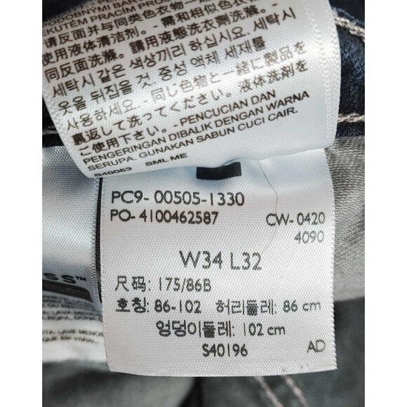 Levi's 505 Straight Leg Regular Fit Mens Size 34x32 Stretch Blue Jeans Denim - Picture 4 of 4